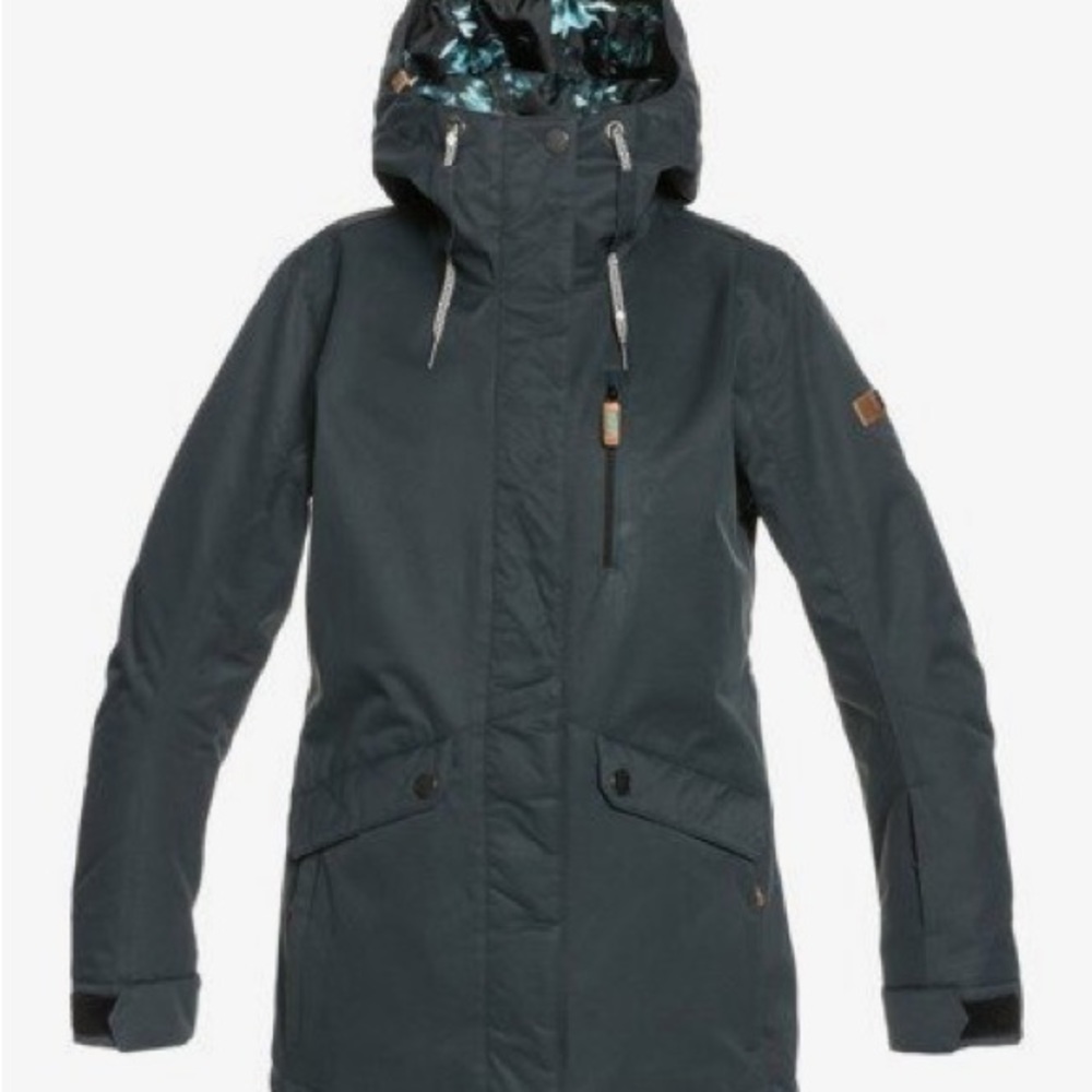 Roxy Andie Insulated Snow Jacket - Woodsmoke Small